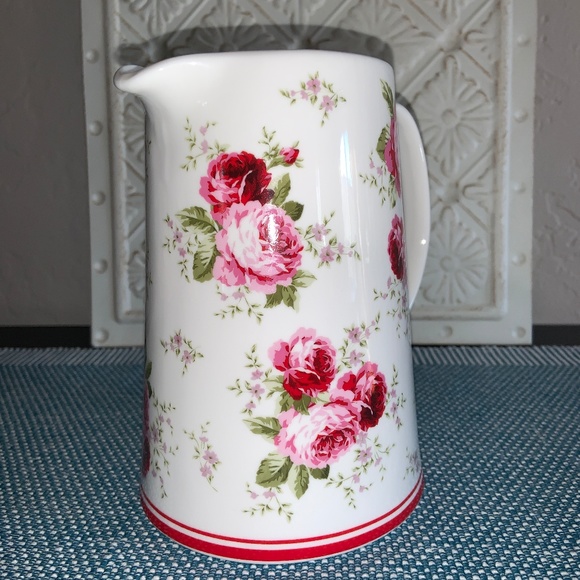 Shabby Floral Pitcher - New without Tags - Picture 2 of 7